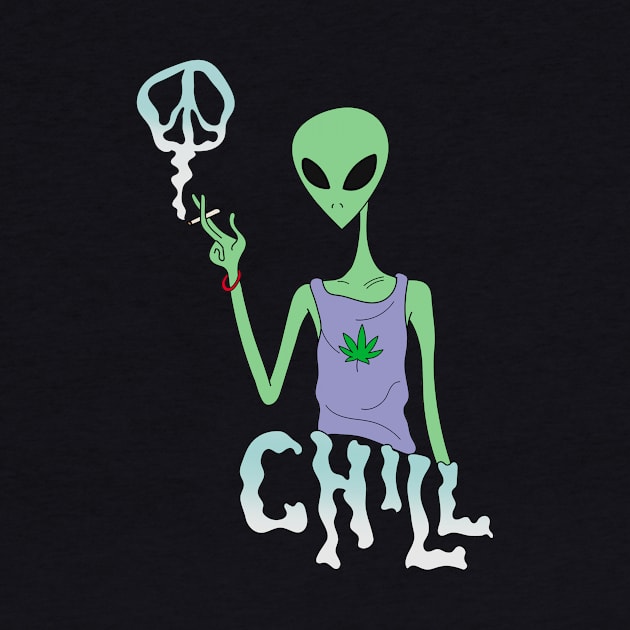 Chill Alien by myacideyes